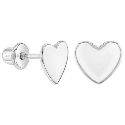 925 cuore in argento sterling semplice vite