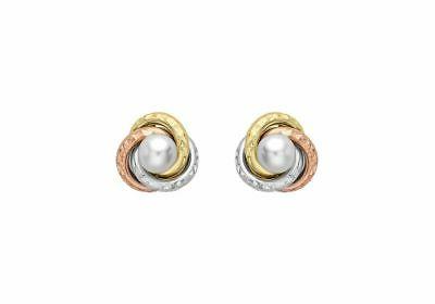 9ct 3 colore oro 9mm taglio diamante