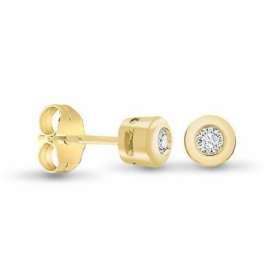 9ct oro 0 3ct diamante solitario orecchini