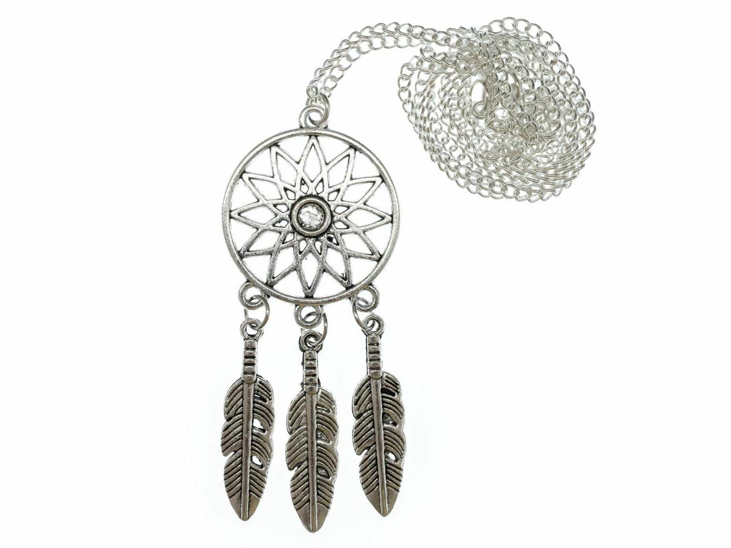 acchiappasogni catena 60cm collana miniblings pendente traum
