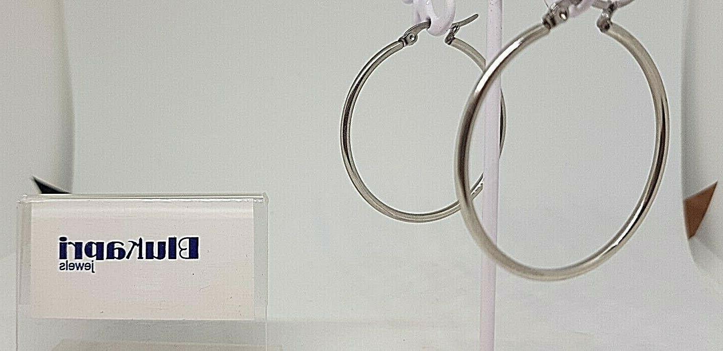 acciaio blukapri inox 4cm grande orecchini a