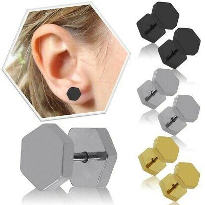 acciaio finto fake plug tunnel orecchio piercing