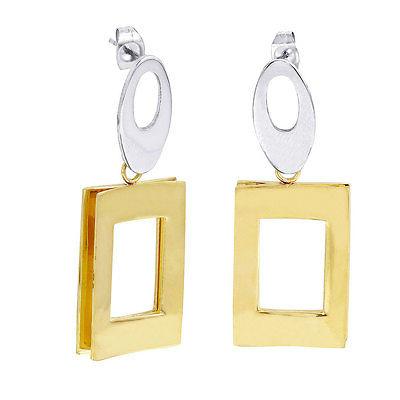 acciaio inox bicolore placcato oro giallo pendente