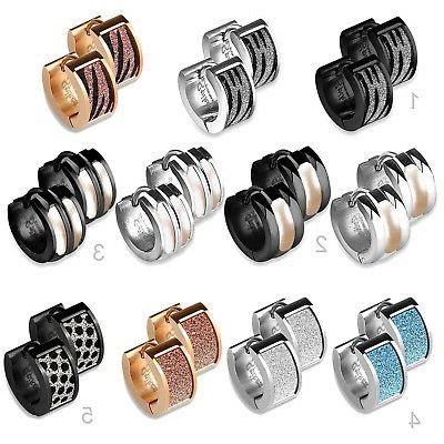 acciaio inox orecchini ad anello a cerchio