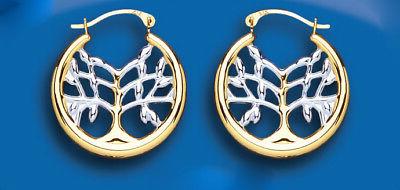 albero della vita orecchini a cerchio due