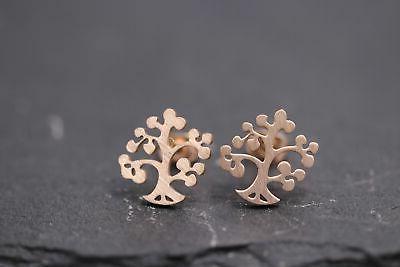 albero della vita orecchini abete oro rosa