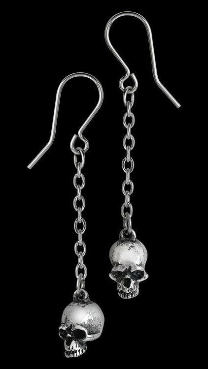 alchemy teschio orecchini deadskull gotico ohrenstecker acce