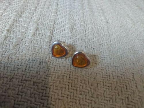 ambra con argento orecchini