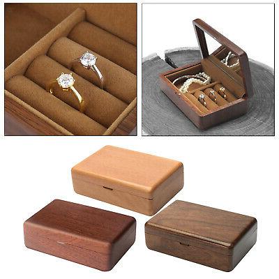 anello di legno orecchini del braccialetto del