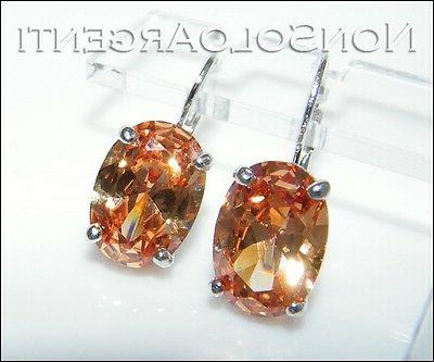 argento 925 orecchini donna amo sicurezza zircone