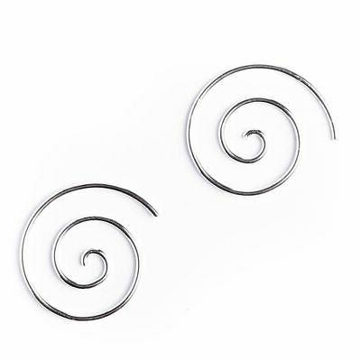 argento 925 orecchini tribali a spirale 16