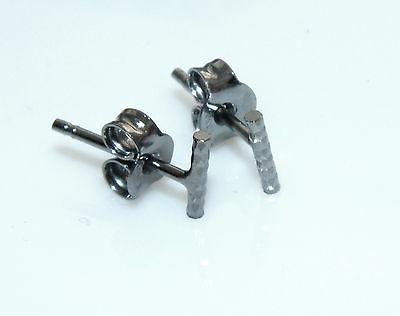 argento 925 orecchini uomo donna perno barretta