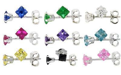 argento massiccio orecchini w 3mm 0 20