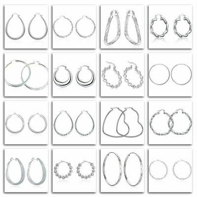 argento placcato grande grande far cadere cerchio