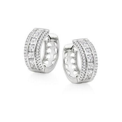 argento princess cz eternity stretto orecchini a