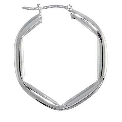 argento sterling 3mm tubo esagonale forma cerchio