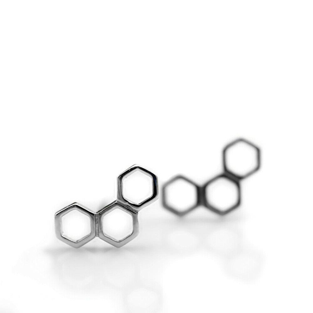 argento sterling piccoli cavo 3 alveare esagonale