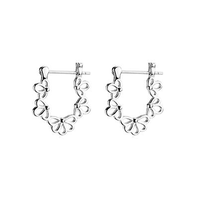 argento sterling pizzo bordato fiore ape goccia