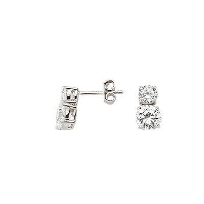 argento zirconia cubica duet goccia orecchini a