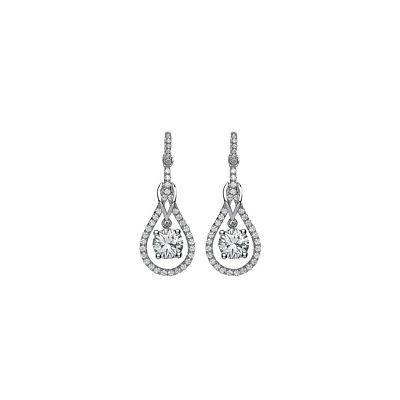 argento zirconia cubica lacrime di gioia pendenti