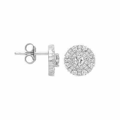 argento zirconia cubica sunshine stella burst orecchini