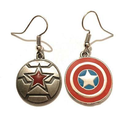 avengers orecchini pendenti scudo capitan america winter