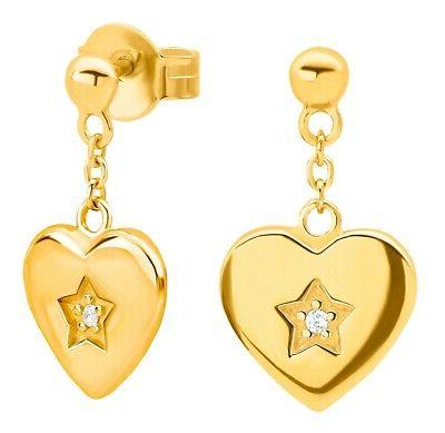 bambina orecchini pendenti cuore oro 2029681 925