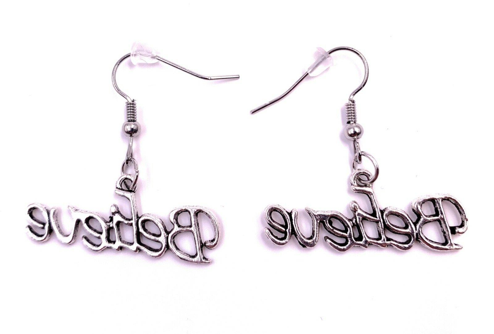 belize scritta orecchini orecchini ciondolo in argento