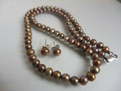 bella collana perle con orecchini perle vere