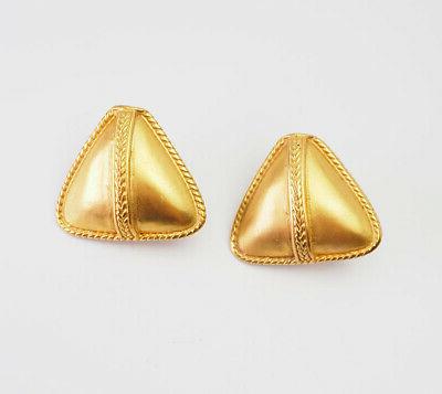 bella grande design color oro triangolo orecchini