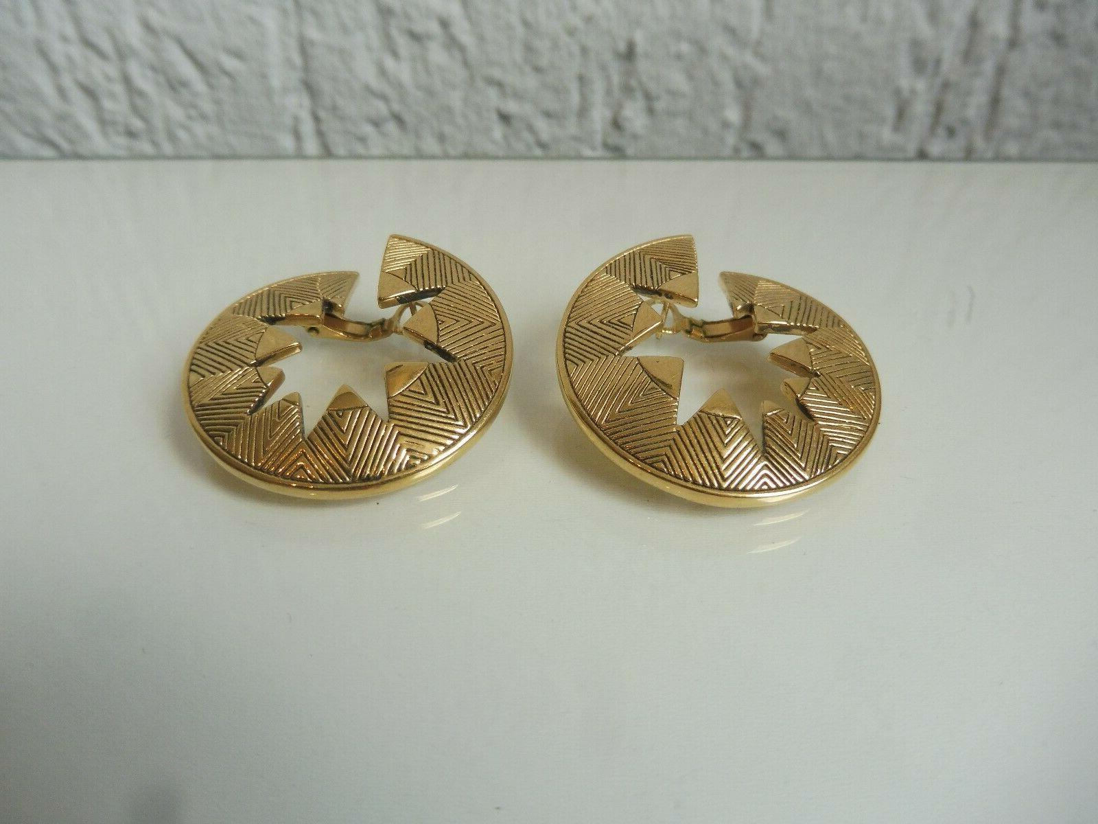 bella grande insolito orecchini stella dorato