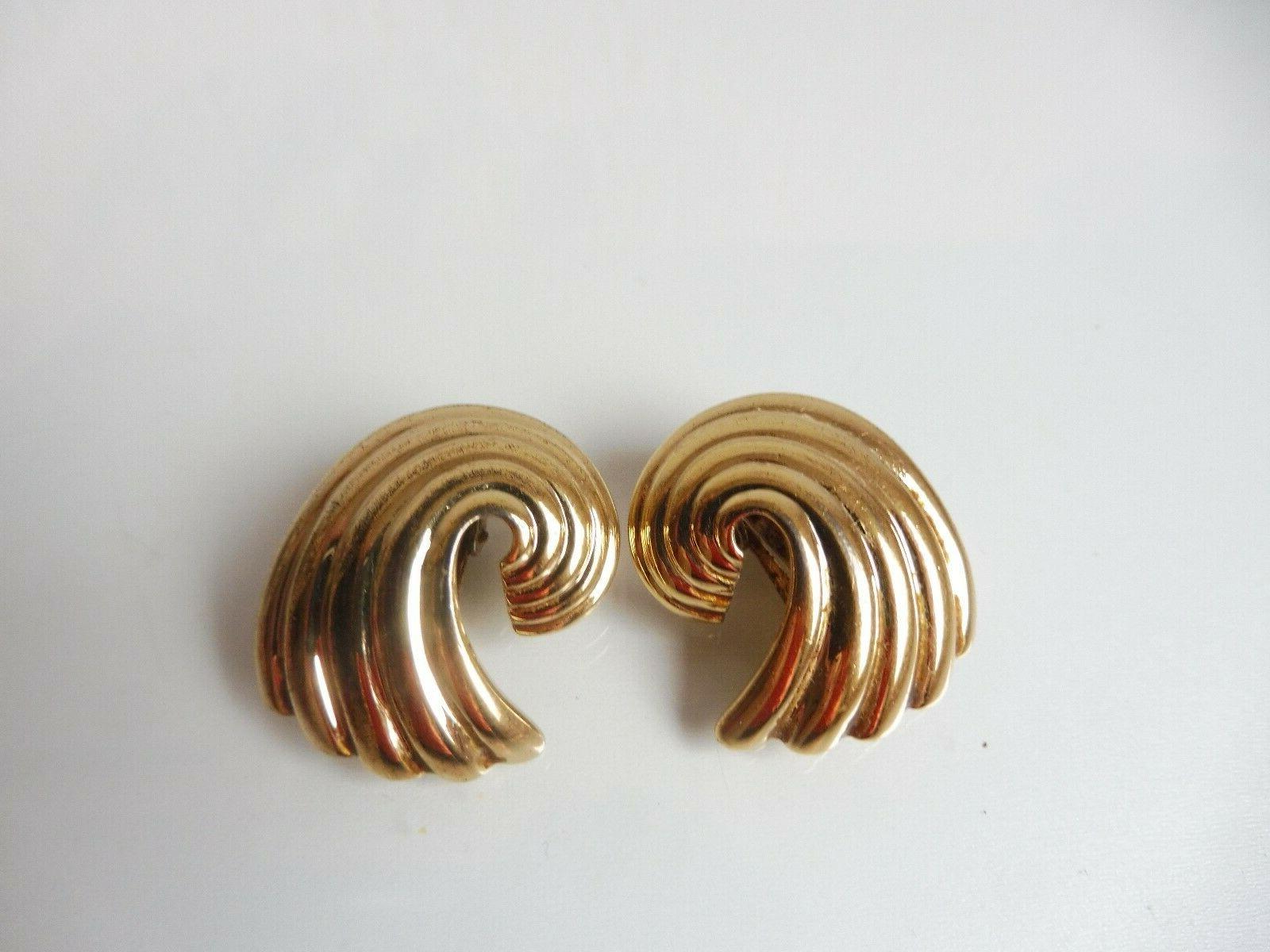 bella grande orecchini clip dorato