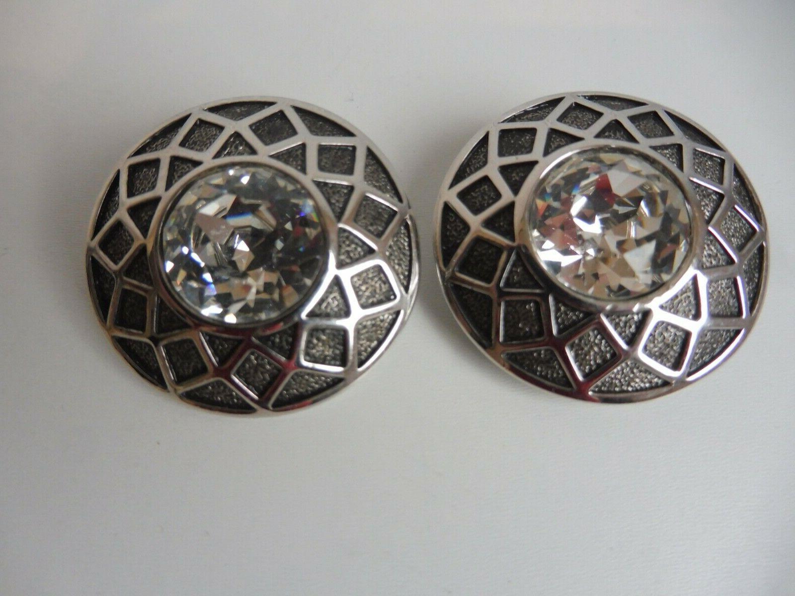 bella grande orecchini orecchini a clip argentato