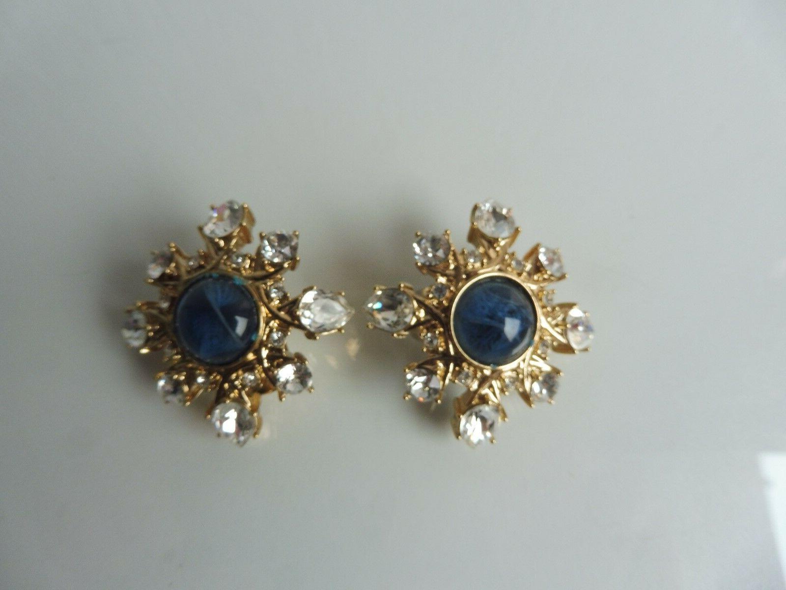 bella orecchini clips dorato con perle e