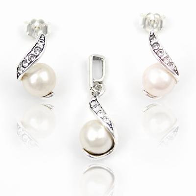 bella set gioielli con perle e swarovski