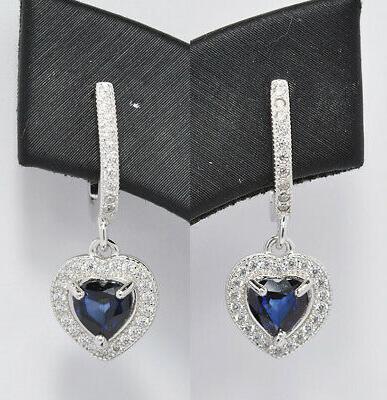 belli orecchini in argento 925 con zaffiri