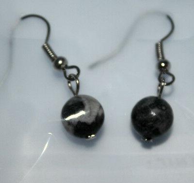 bigiotteria donna bambina orecchini pendenti naturperle nero