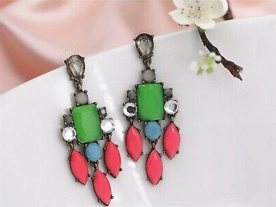 bigiotteria orecchini perno d oro verde rosa