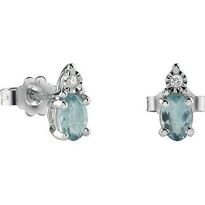 bliss orecchini con acqua marina e diamanti