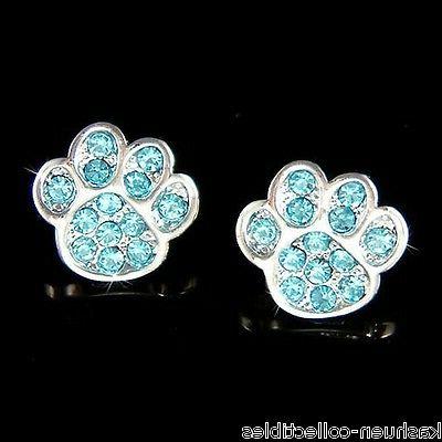 blu zampe fatto con cristallo swarovski cane