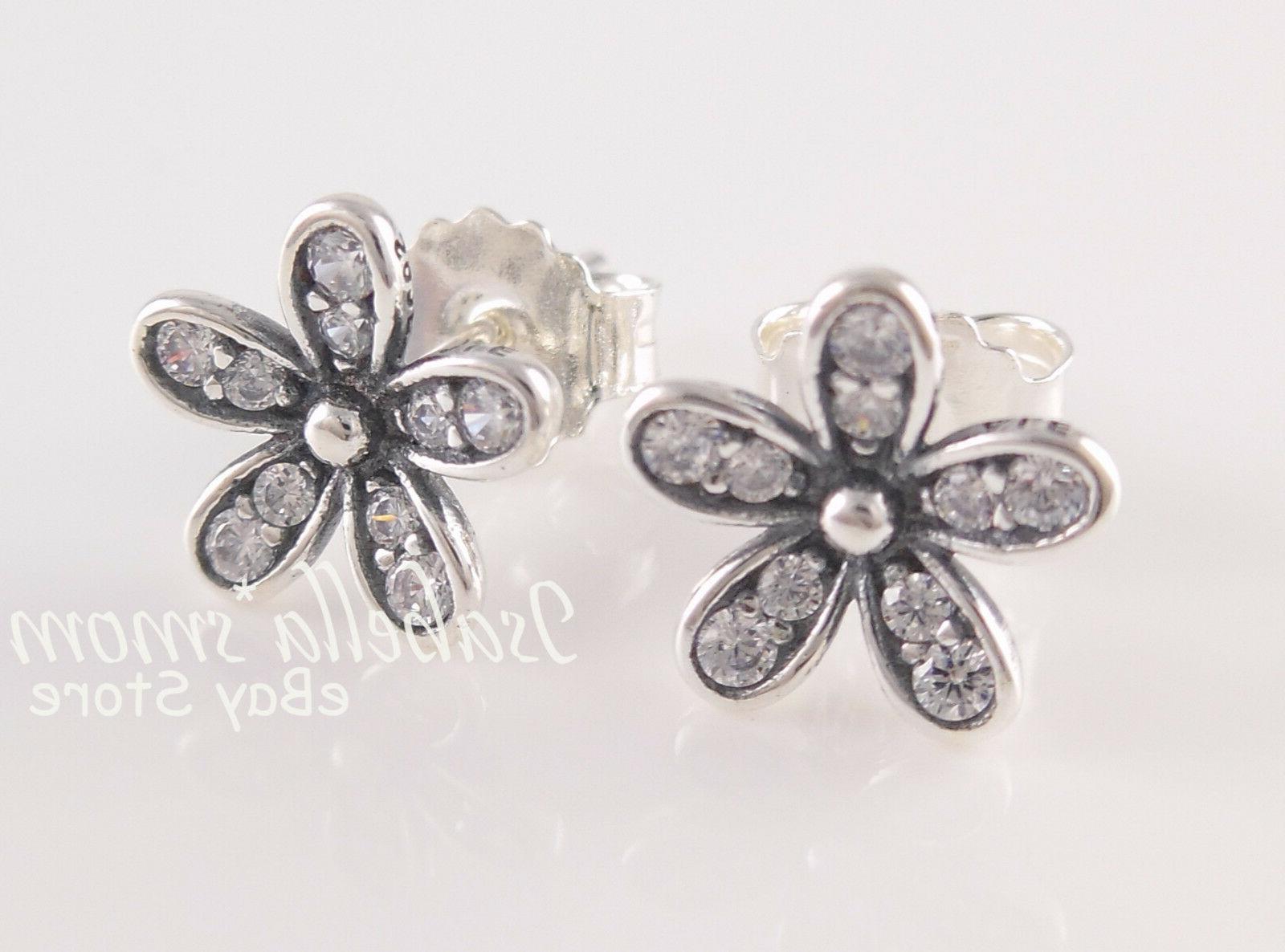 brillante margherita autentico argento fiori orecchino 29057