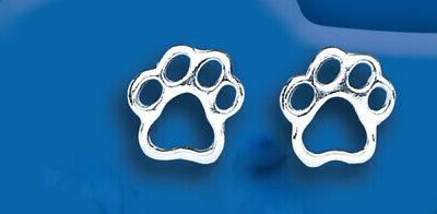 cane argento impronta di zampa orecchini sterling