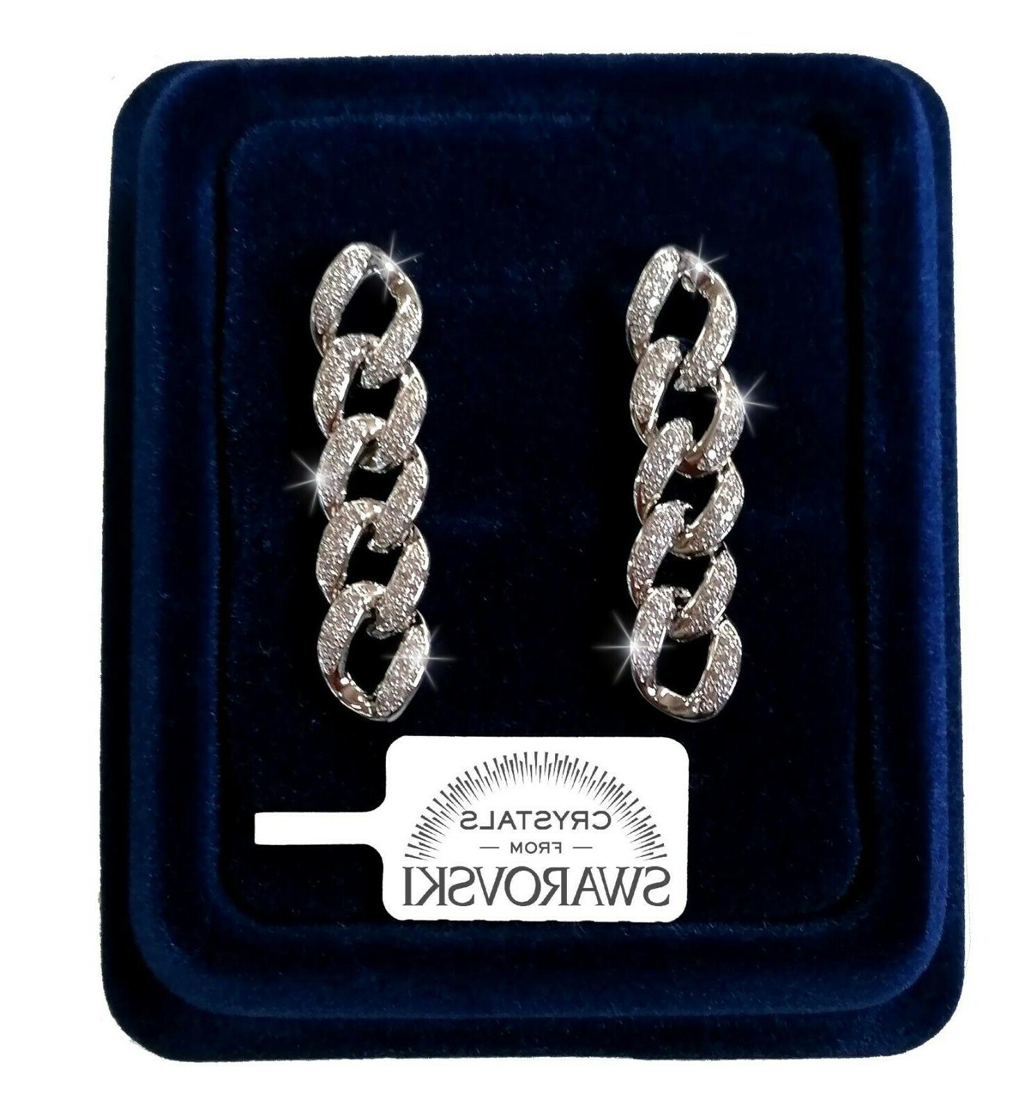 catena ad anelli orecchini pl oro bianco