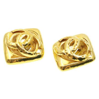 cc logo clip su orecchino color oro