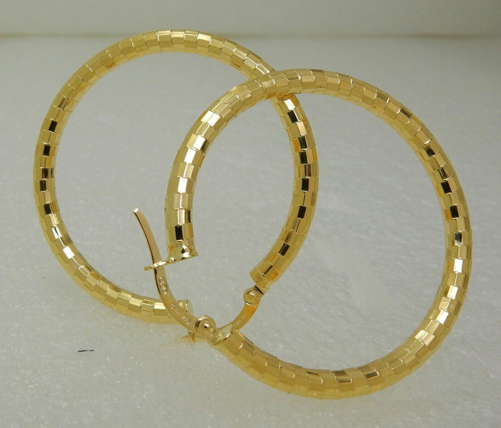 cerchi orecchini pendenti grandi oro giallo 18