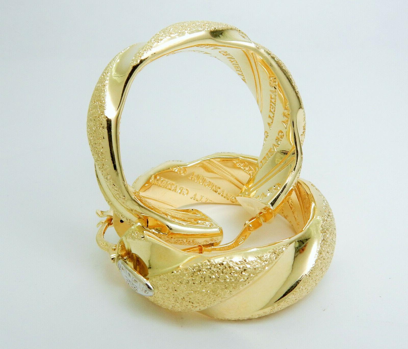 cerchi orecchini pendenti grandi oro giallo 18kt