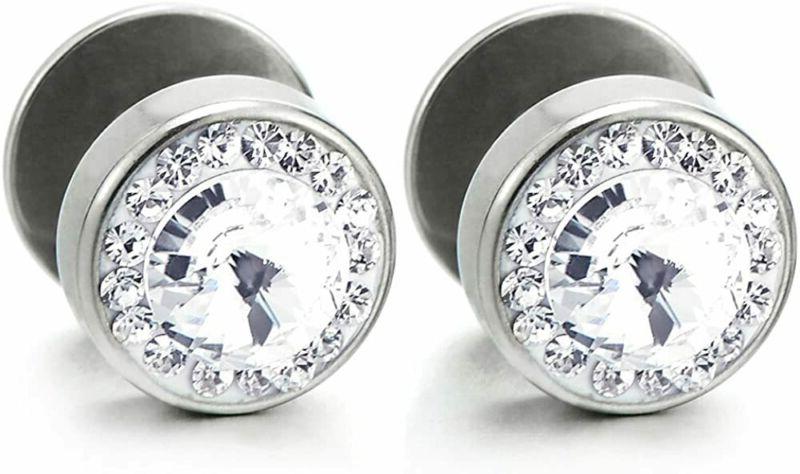 cerchio orecchini con zirconi da uomo donna