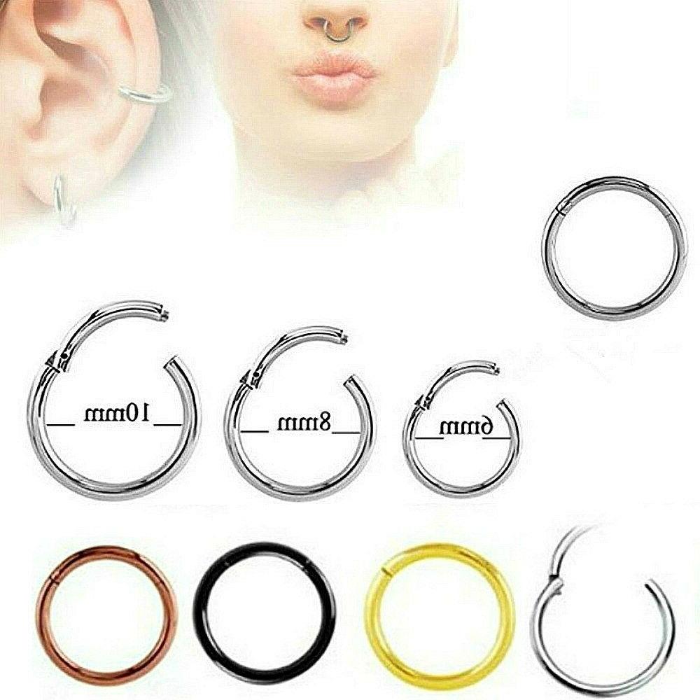 cerniera piercing clicker cerchio cerchietto orecchino anell