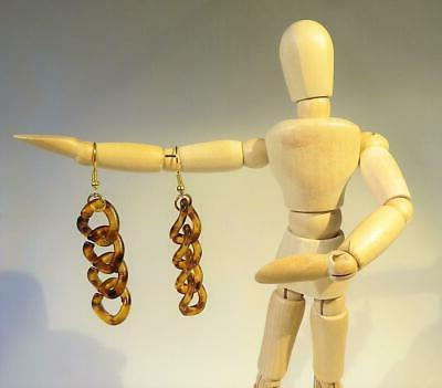 cg5560 finto guscio tartaruga catena orecchini