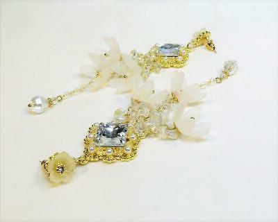 cg5961 brillante orecchini pendenti lunghi con strass